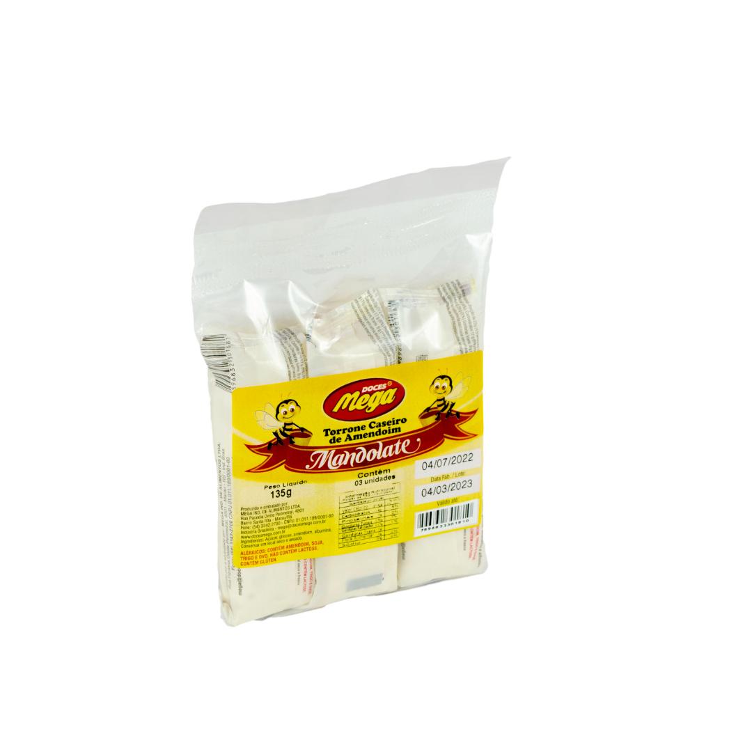 Torrone Mandolate com Amendoim - 135g