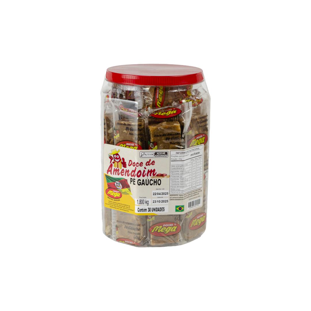 Pé Gaúcho Pote - 1,800kg com 30un de 60g