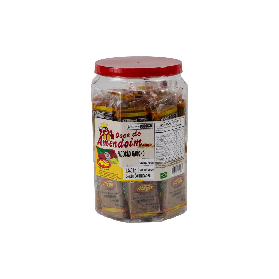Paçocão Gaúcho Pote - 1,800kg com 30un de 60g