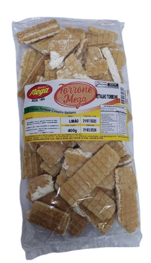 Retalho de Torrone Sabor Limão 400g