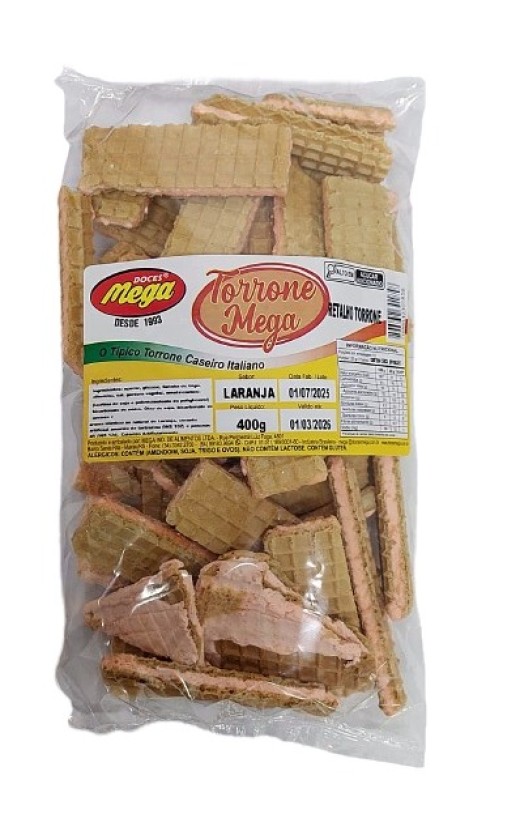 Retalho de Torrone Sabor Laranja 400g